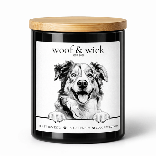 The Australian Shepherd Candle - Dog Breed Candle | Premium Pet-Friendly Candle for Dog Lovershe